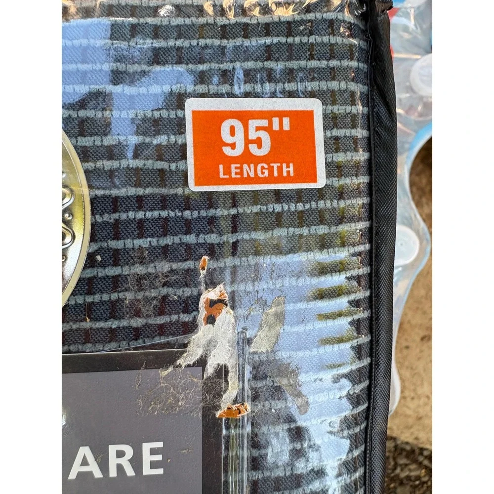 Union Square Grommet Curtain Panel 54x95 Charcoal Grey Blue Textured Stripe